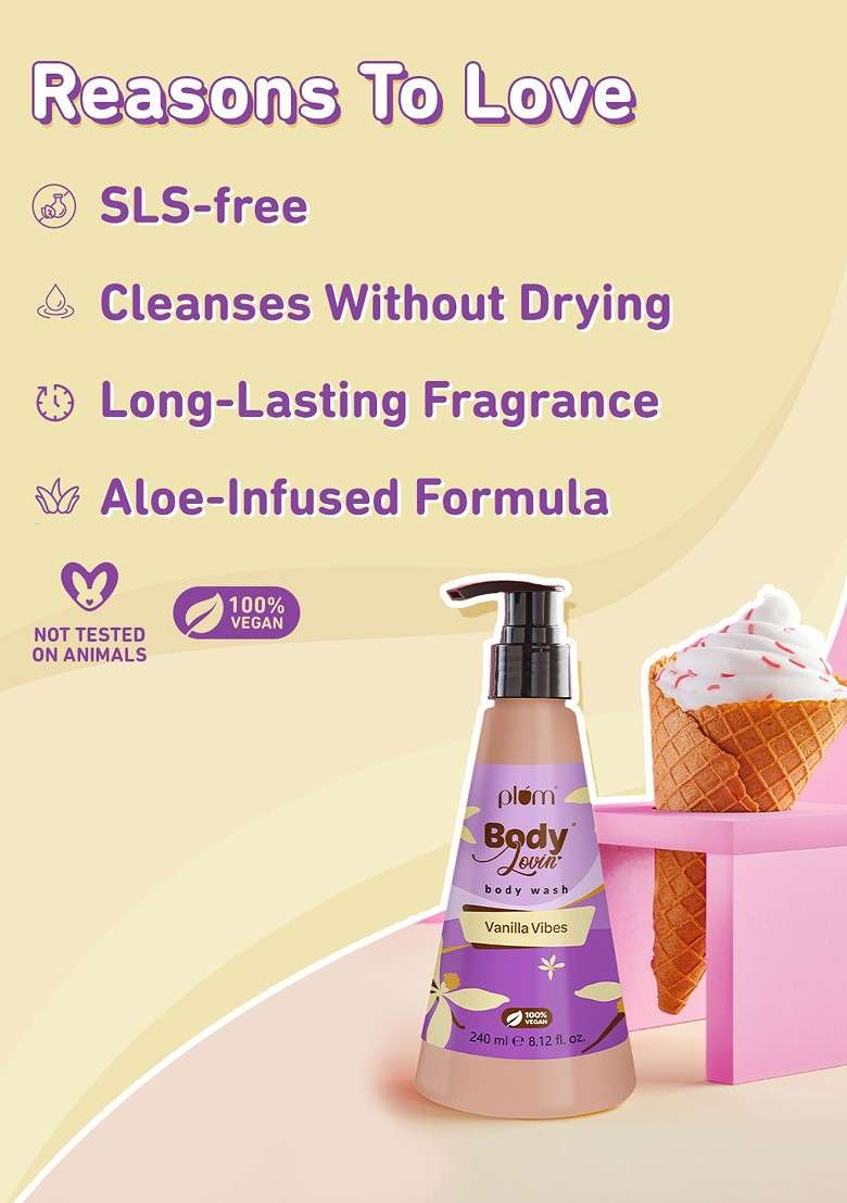 Plum Set Of Bodylovin Vanilla Vibes Hawaiian Rumba Shower Gel 240Ml Each - Indya