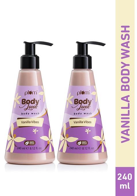 Plum Set Of 2 Bodylovin Vanilla Vibes Shower Gel 240Ml Each
