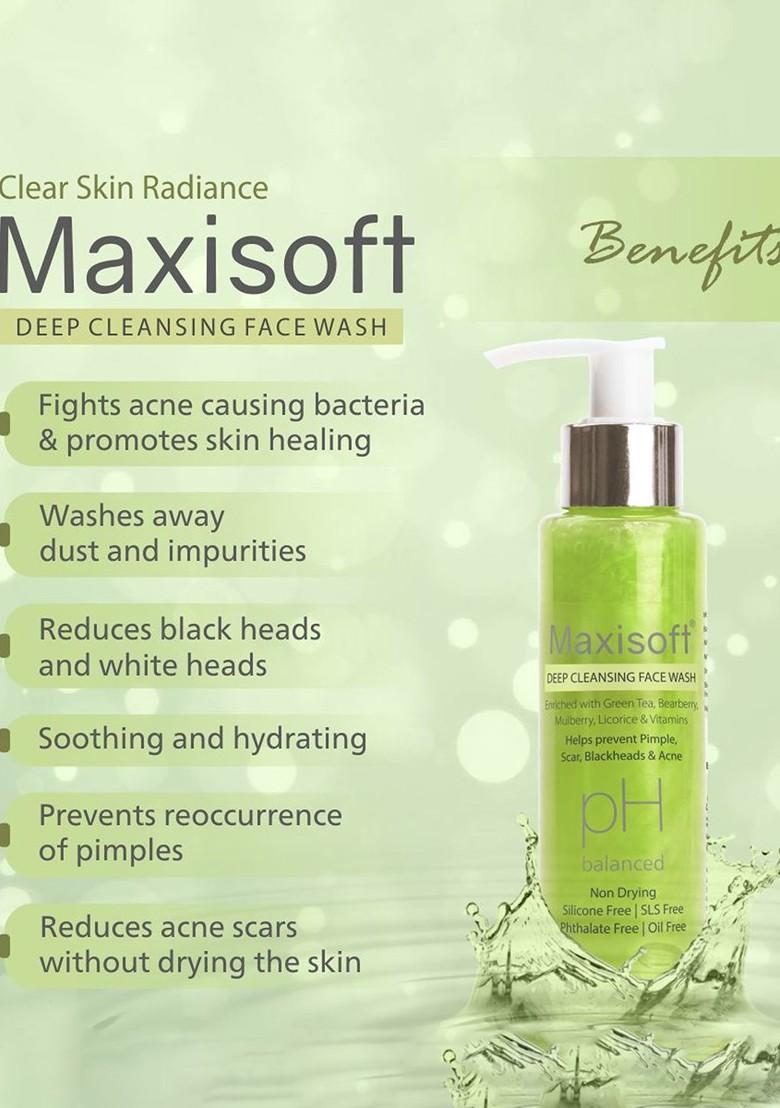Maxisoft Unisex Deep Cleansing Face Wash With Green Tea 100Ml