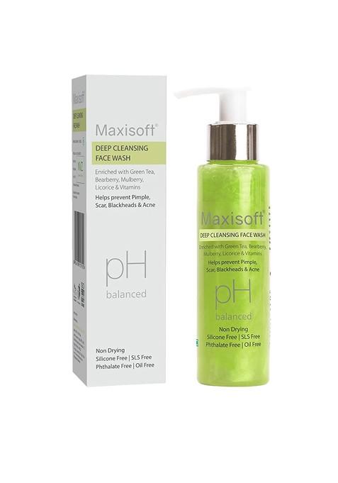 Maxisoft Unisex Deep Cleansing Face Wash With Green Tea 100Ml