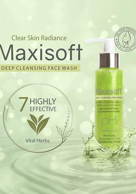 Maxisoft Unisex Deep Cleansing Face Wash With Green Tea 100Ml