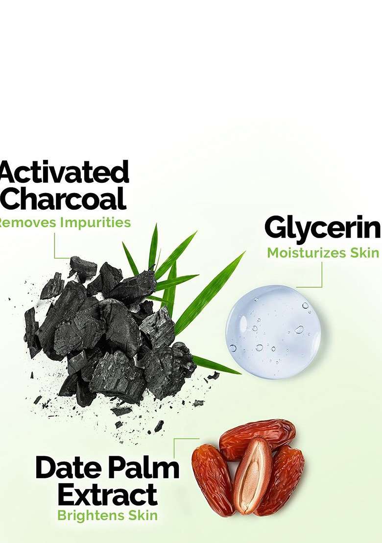 Mamaearth 2 Pc Charcoal Moisturizing Body Wash With Energizing Mint Fragrance 275Ml Each - Indya