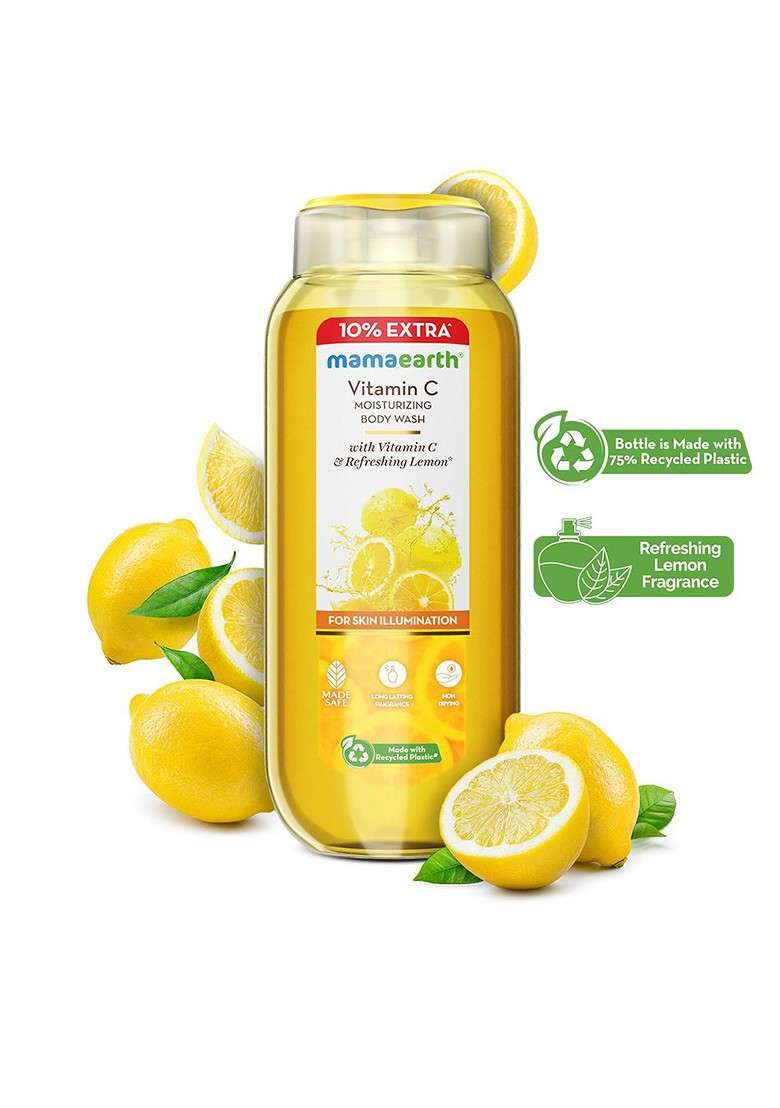 Mamaearth Set Of 2 Vitamin C Moisturizing Body Wash 275 Ml Each - Indya