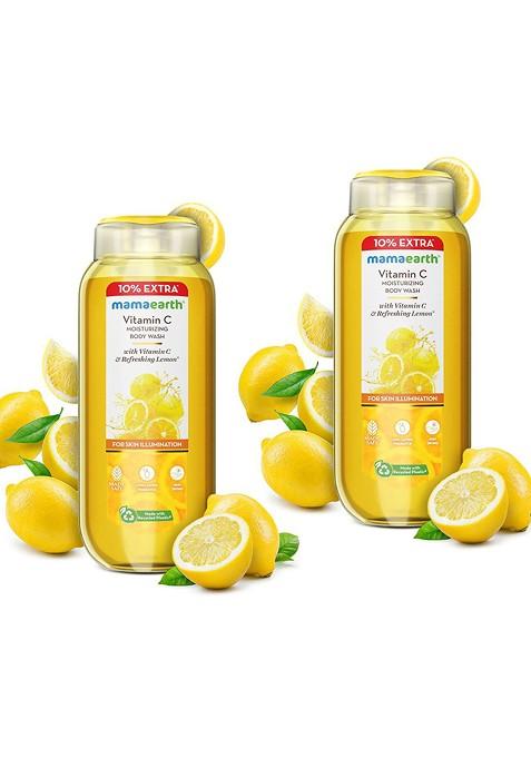 Mamaearth Set Of 2 Vitamin C Moisturizing Body Wash 275 Ml Each