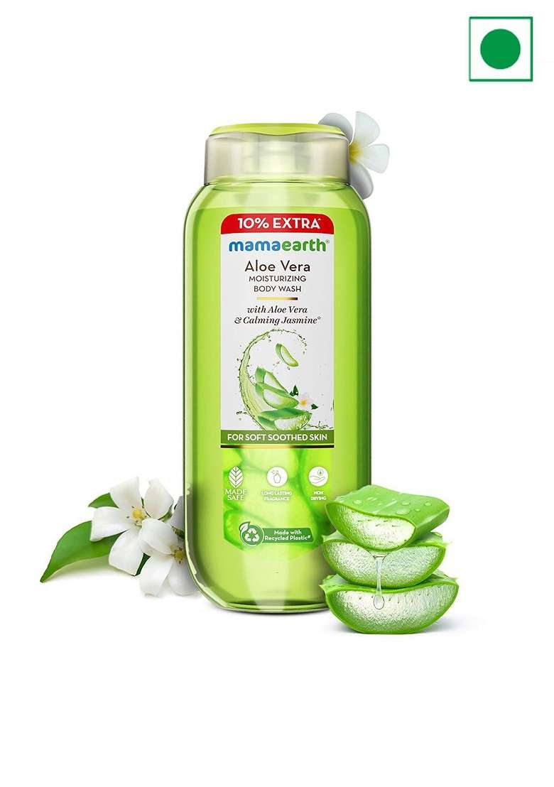 Mamaearth Set Of 2 Aloe Vera Moisturizing Body Wash With Calming Jasmine 275 Ml Each - Indya
