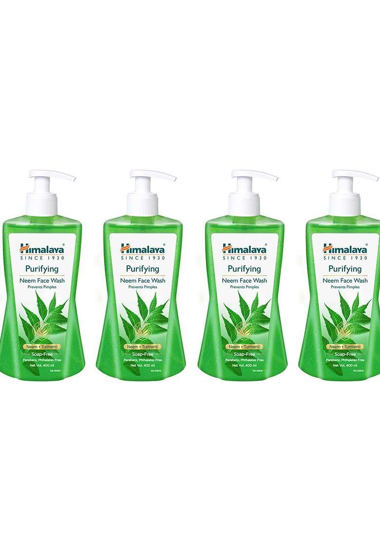 Himalaya Set Of 4 Purifying Neem Face Wash With Turmeric 400Ml Each - Indya