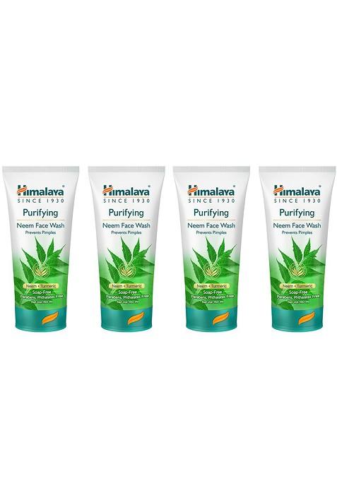 Himalaya Set Of 4 Purifying Neem Face Wash To Prevent Pimple 150 Ml Each