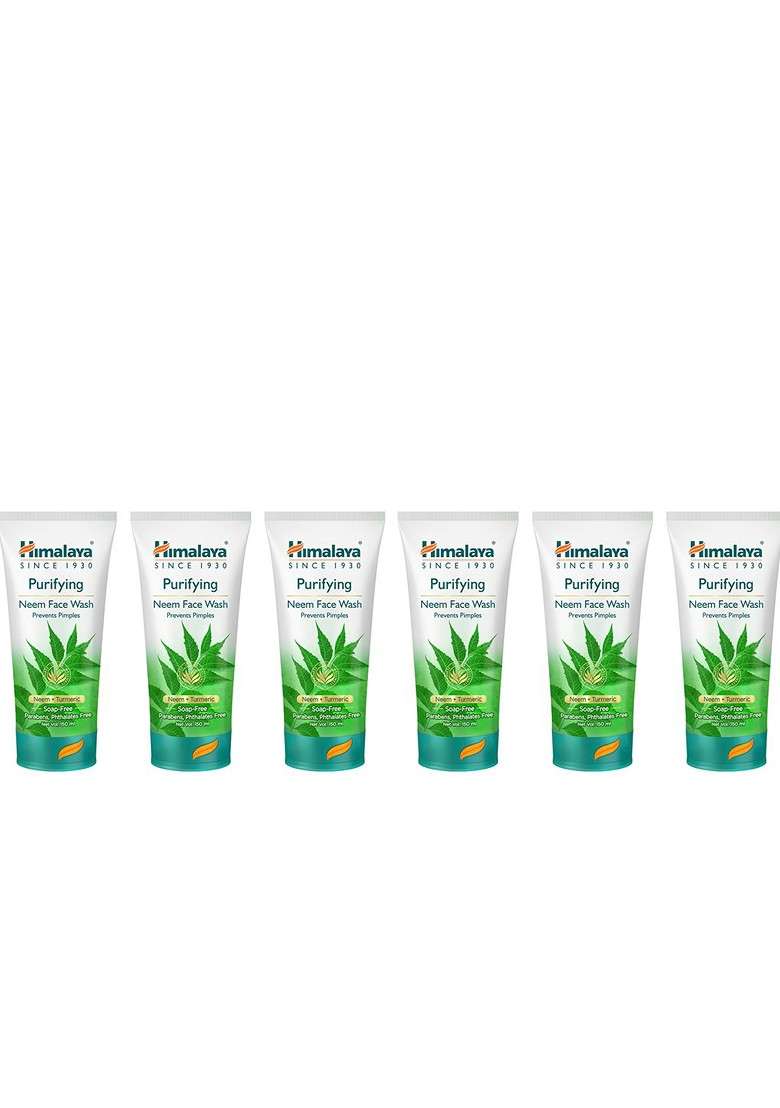 Himalaya Set Of 6 Purifying Neem Face Wash With Turmeric 150Ml Each - Indya