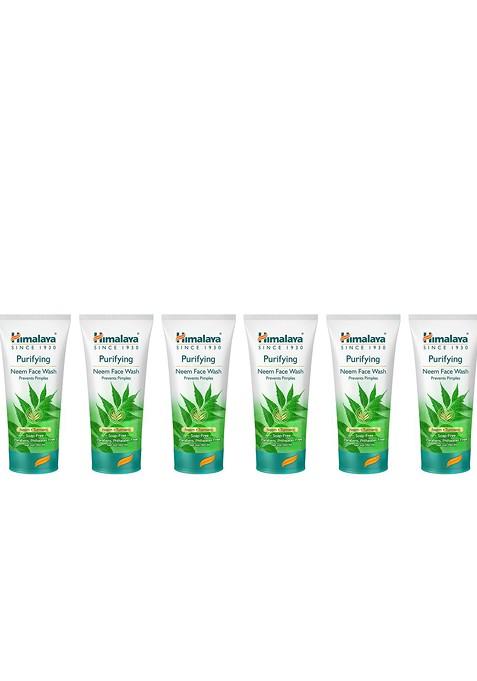 Himalaya Set Of 6 Purifying Neem Face Wash With Turmeric 150Ml Each