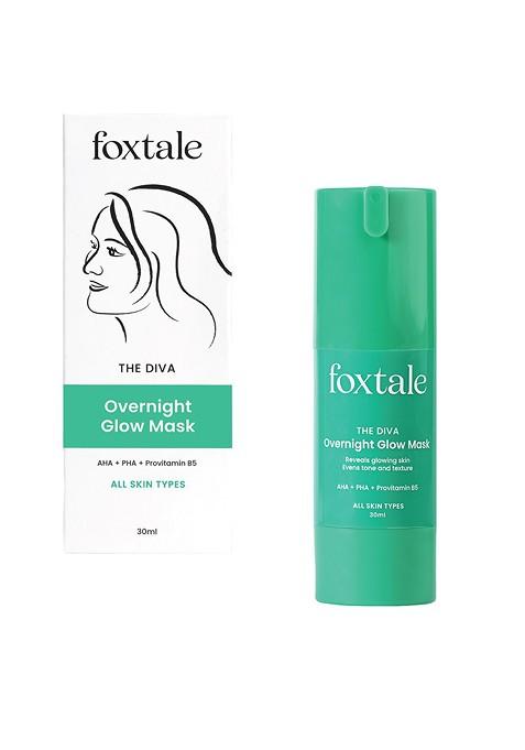 Foxtale Set Of 2 The Diva Overnight Glow Face Mask With Aha Pha 30 Ml Each