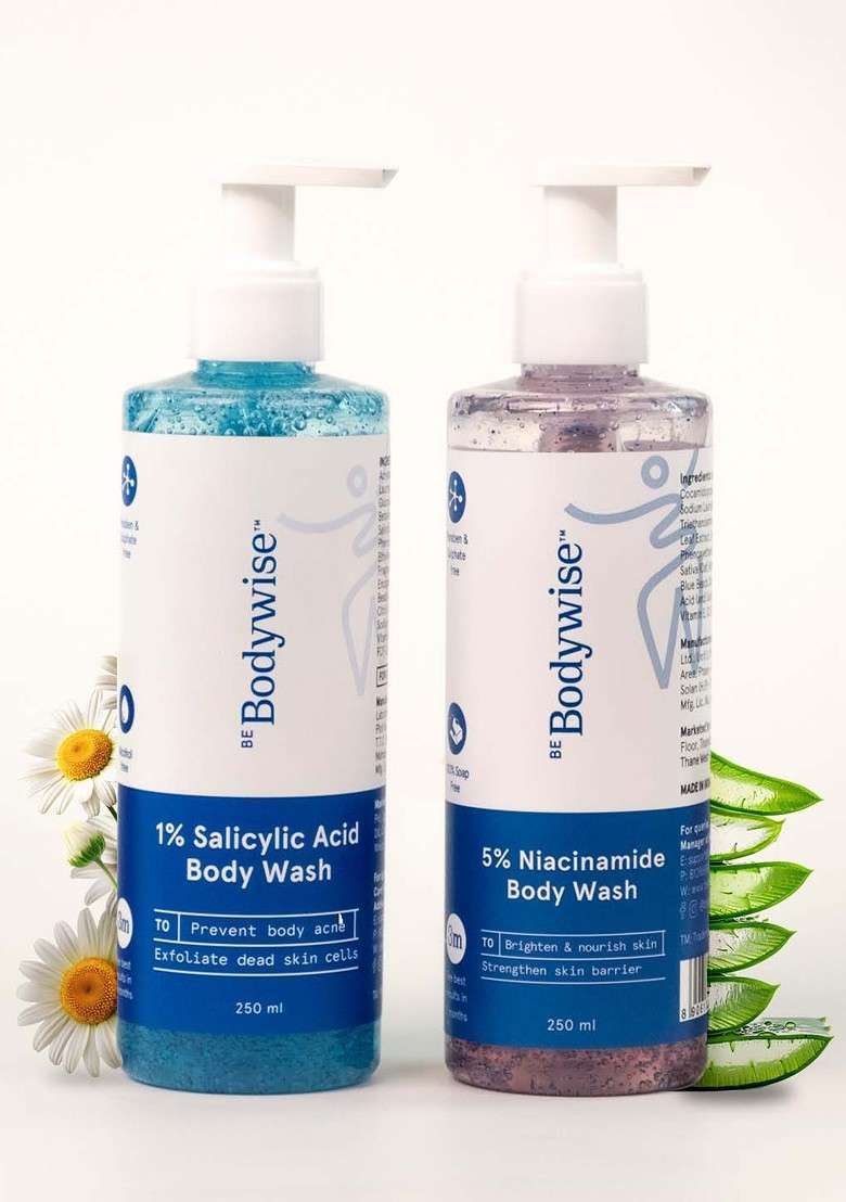 Be Bodywise Set Of 2 Body Wash 1 Salicylic Acid 5 Niacinamide 250Ml Each - Indya