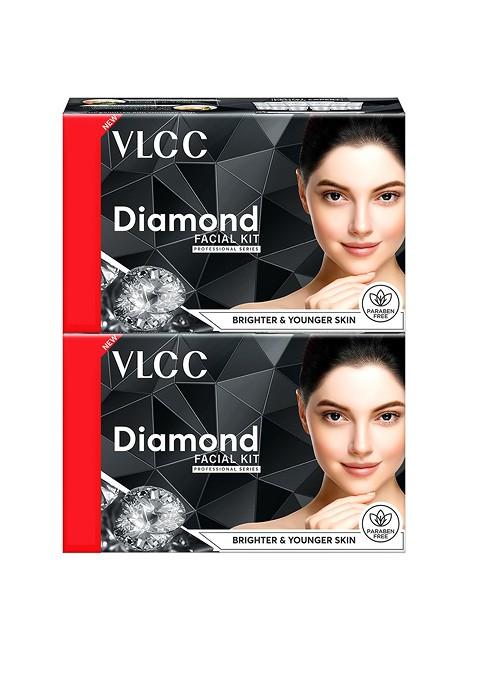 Vlcc 2Pcs Diamond Facial Kit 300G With Free Rose Water Toner Colloidal 100Ml