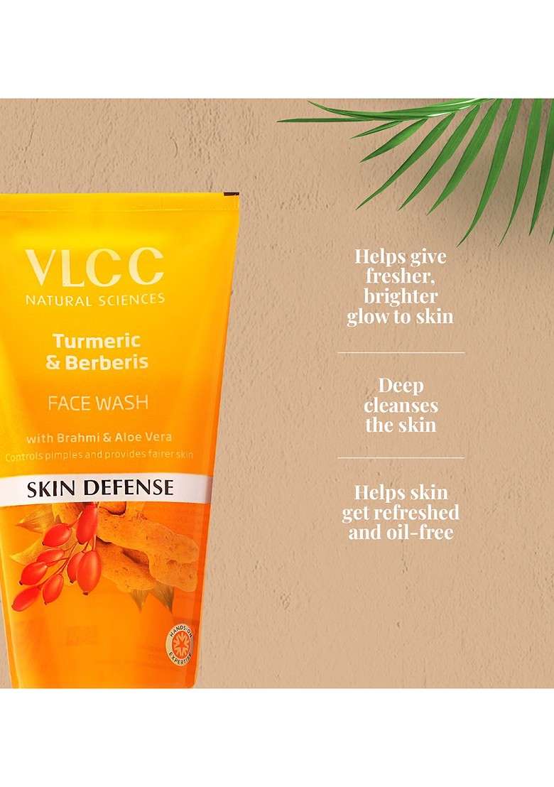Vlcc Set Of 6 Skin Defense Turmeric Berberis Face Washes 150Ml Each - Indya