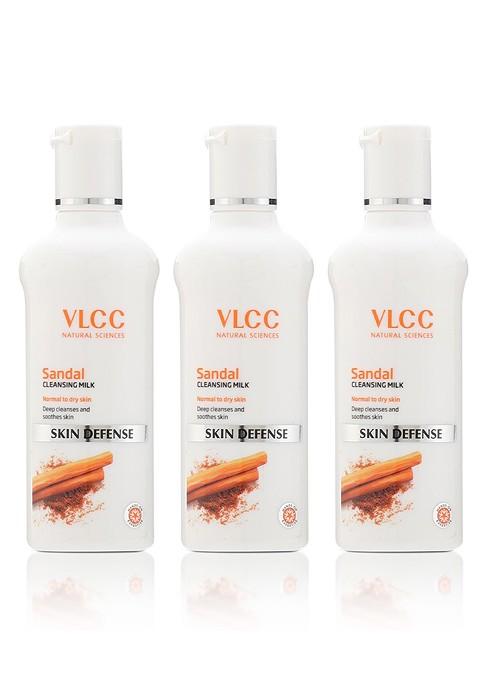 Vlcc Set Of 3 Sandal Cleansing Milk For Gentle Makeup Remover 100Ml Each