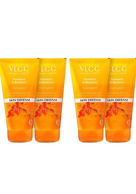 Vlcc Set Of 4 Skin Defense Turmeric Berberis Face Washes 150Ml Each