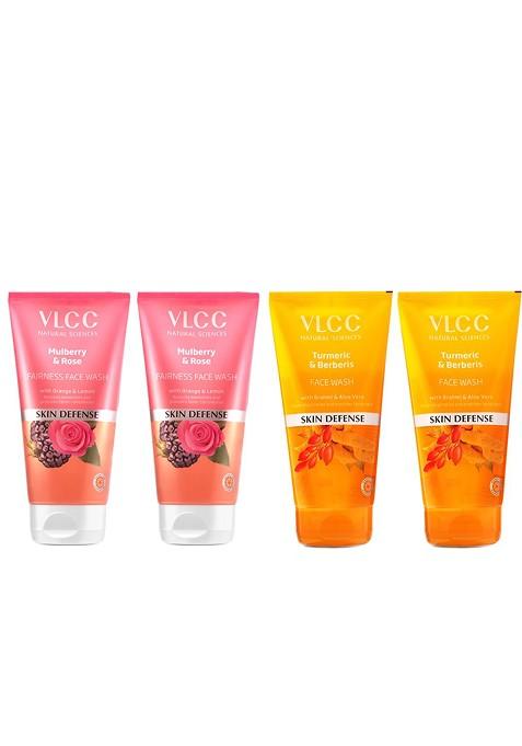 Vlcc 2Pcs Turmeric Face Wash 150Ml Each Mulberry Rose