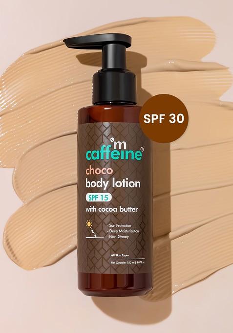 Mcaffeine Choco Body Lotion With Spf 15 Cocoa Butter For Sun Protection 150Ml