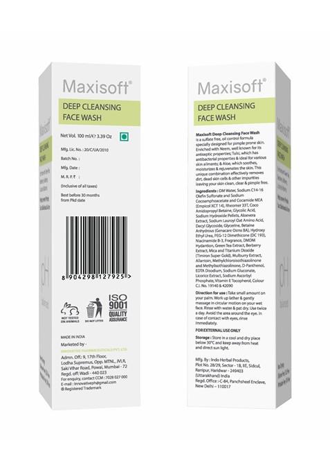 Maxisoft Deep Cleansing Face Wash 100Ml