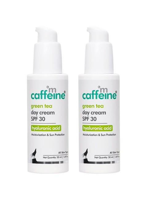 Mcaffeine Set Of 2 Green Tea Day Cream Spf30 With Hyaluronic Acid 50Ml Each