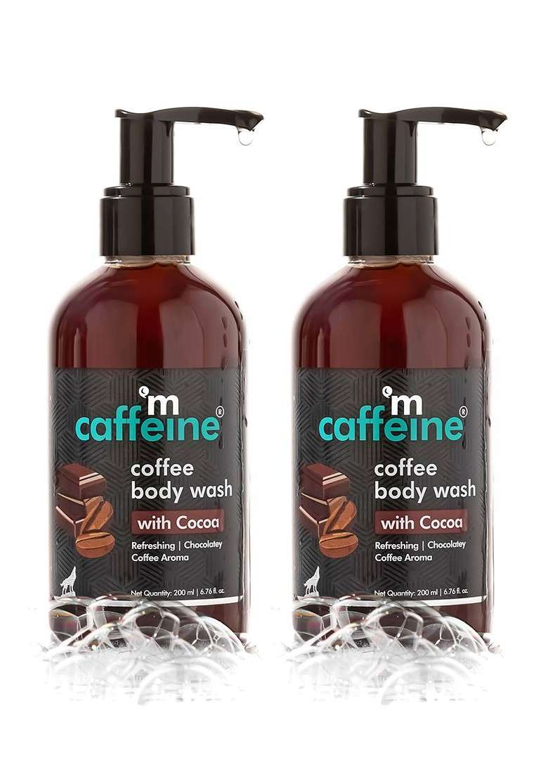 Mcaffeine Set Of 2 Refreshing Coffee Body Wash With Cocoa 200Ml Each - Indya