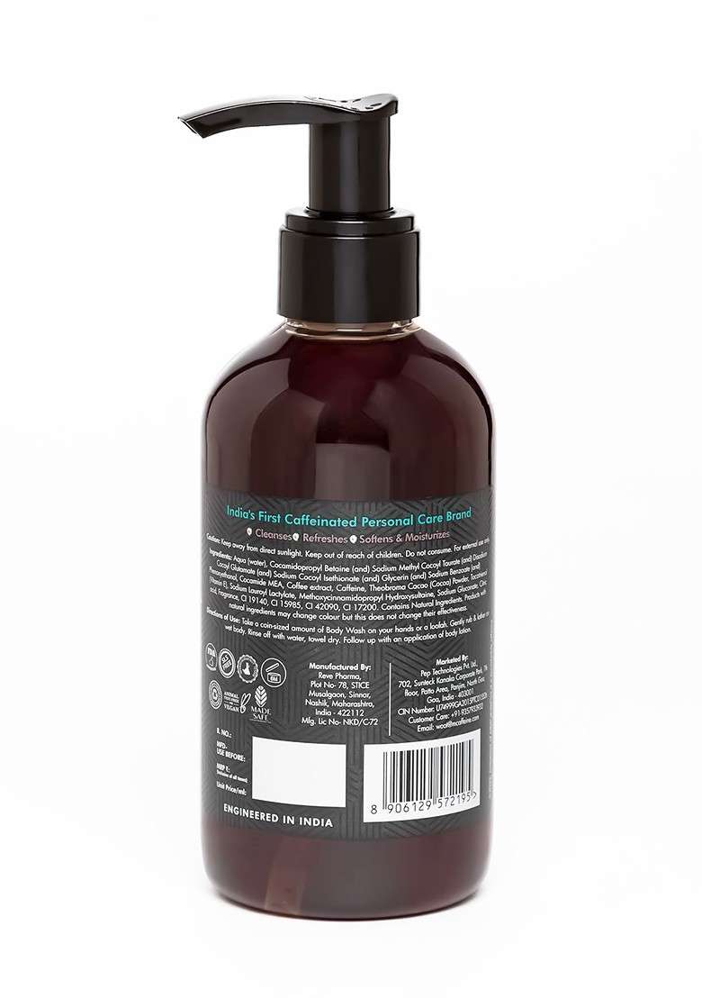 Mcaffeine Set Of 2 Refreshing Coffee Body Wash With Cocoa 200Ml Each - Indya