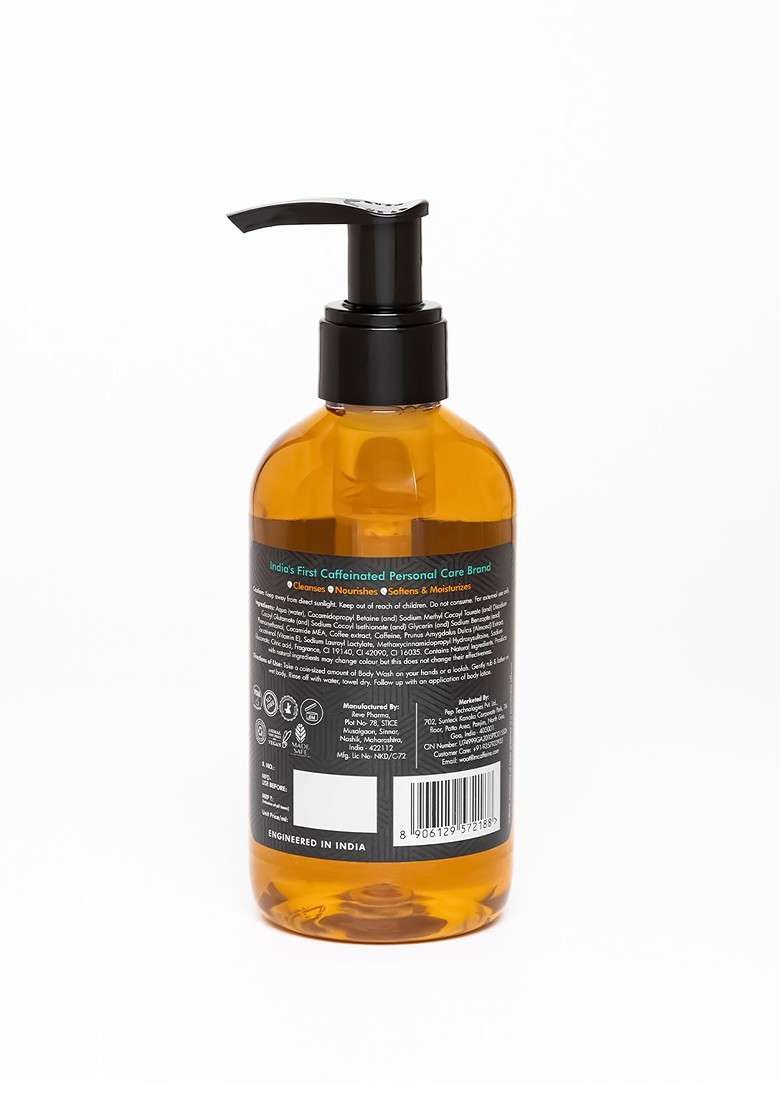 Mcaffeine Set Of 2 Deeply Nourishing Coffee Body Wash With Almonds 200 Ml Each - Indya