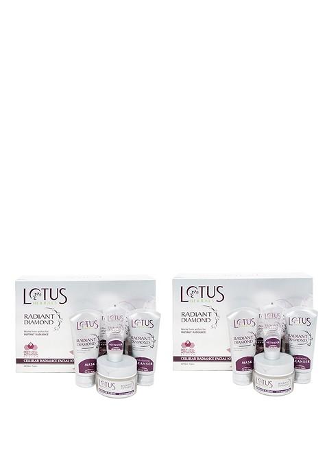 Lotus Herbals Set Of 2 Radiant Diamond Cellular Facial Kit