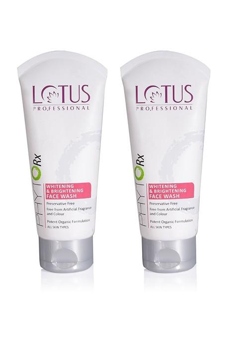 Lotus Herbals Set Of 2 Professional Phyto Rx Whitening Brightening Face Wash 80G Each