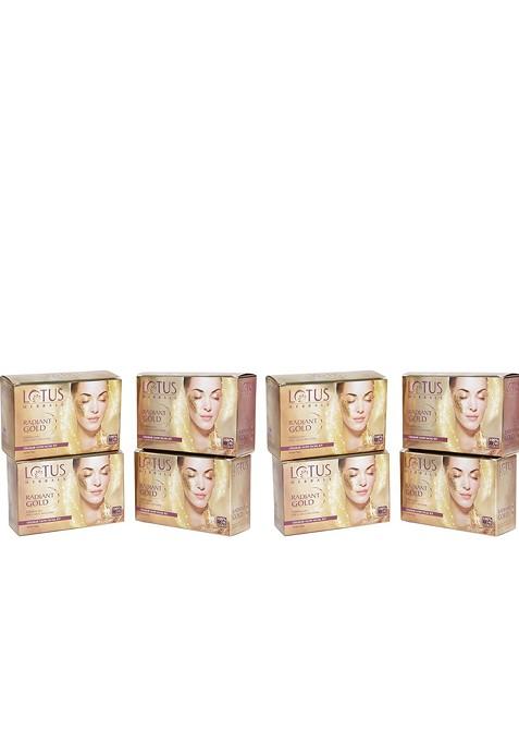 Lotus Herbals Set Of 8 Radiant Gold Cellular Glow Facial Kit