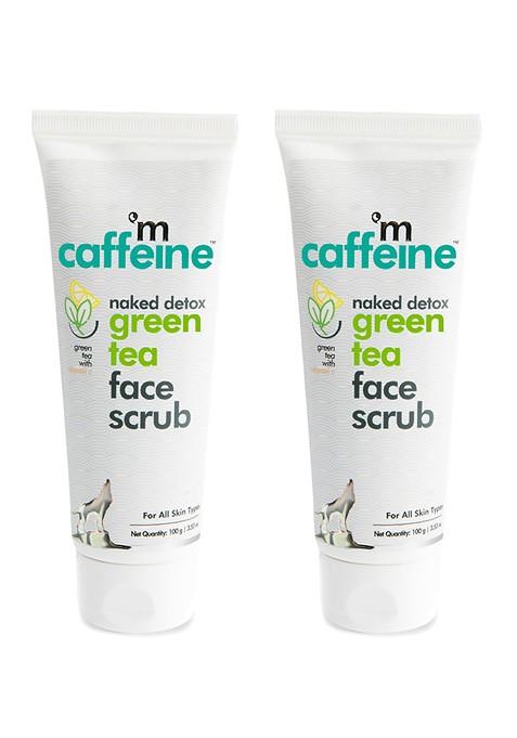 Mcaffeine Set Of 2 Green Tea Face Scrub With Vitamin C 100G Each