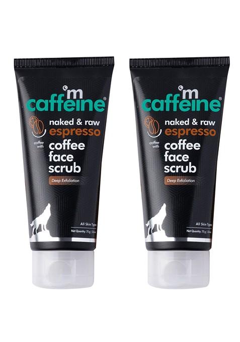 Mcaffeine Set Of 2 Coffee Exfoliating Face Scrub For Fresh Glowing Skin 75G Each
