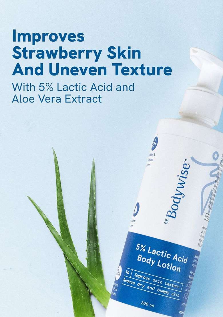 Be Bodywise Set Of 5 Lactic Acid 10 Niacinamide Body Lotion 200 Ml Each - Indya