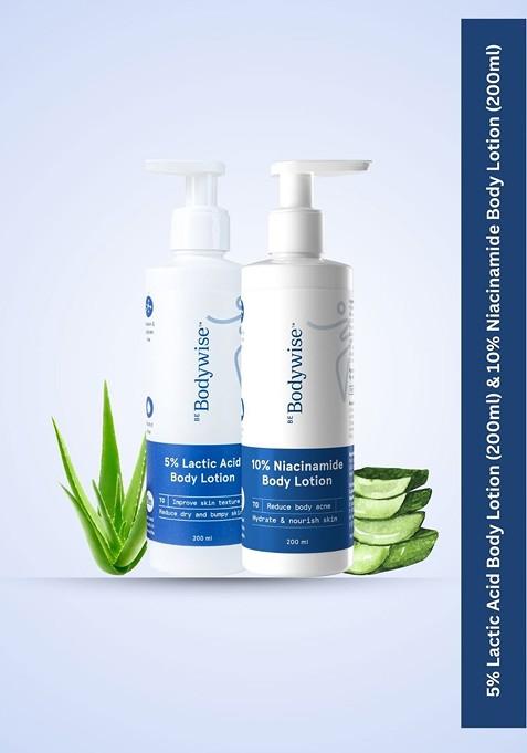 Be Bodywise Set Of 5 Lactic Acid 10 Niacinamide Body Lotion 200 Ml Each