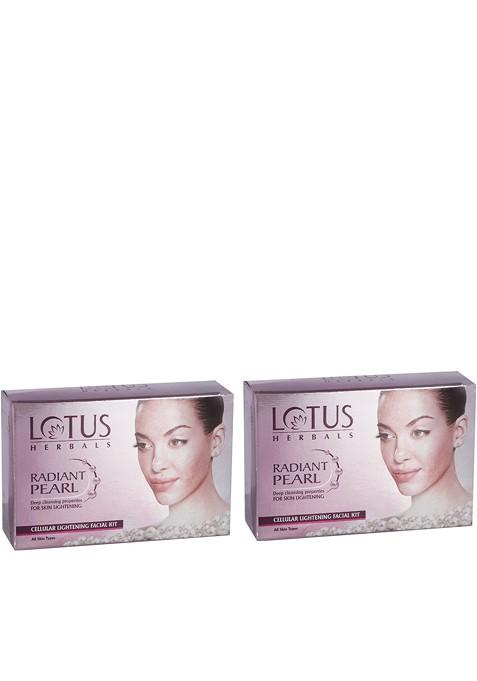 Lotus Herbals Set Of 2 Radiant Pearl Cellular Lightening Facial Kit