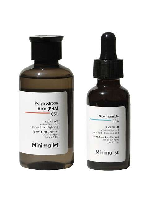 Minimalist Pore Minimizing Duo Pha Face Toner 150 Ml Niacinamide Serum 30