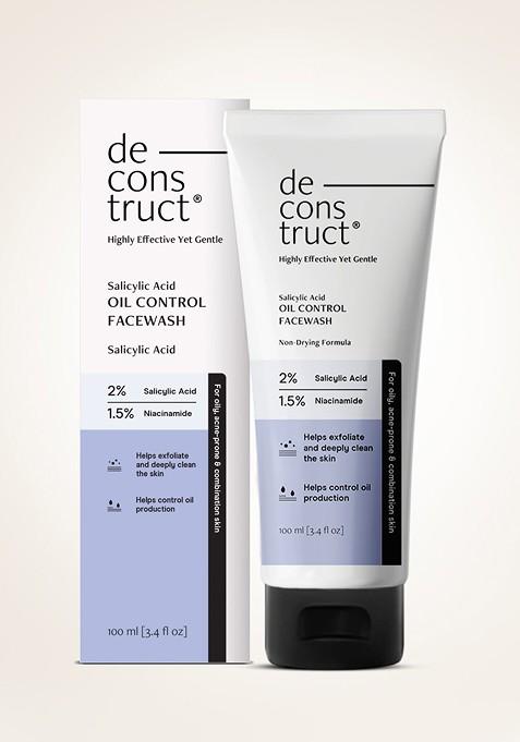 Deconstruct Salicylic Acid Oil Control Non Drying Cooling Face Wash With Niacinamide
