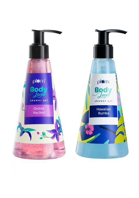 Plum Set Of 2 Bodylovin Shower Gels Hawaiian Rumba Orchid You Not 240 Ml Each