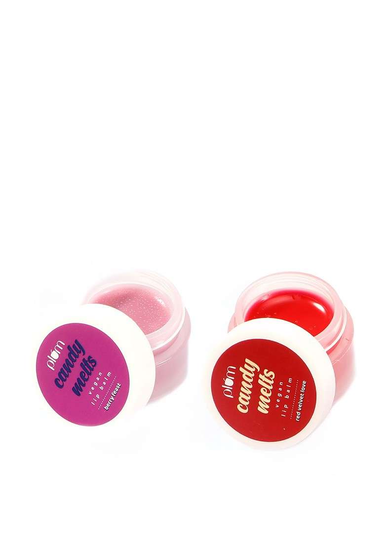 Plum Set Of 2 Candy Melts Vegan Lip Balms 24 G - Indya