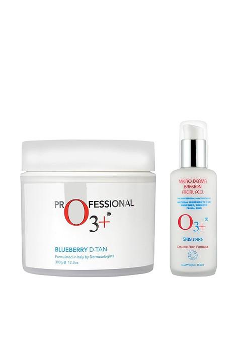 O3 Set Of Blueberry D Tan Micro Derma Brasion Facial Peel With Double Rich Formula