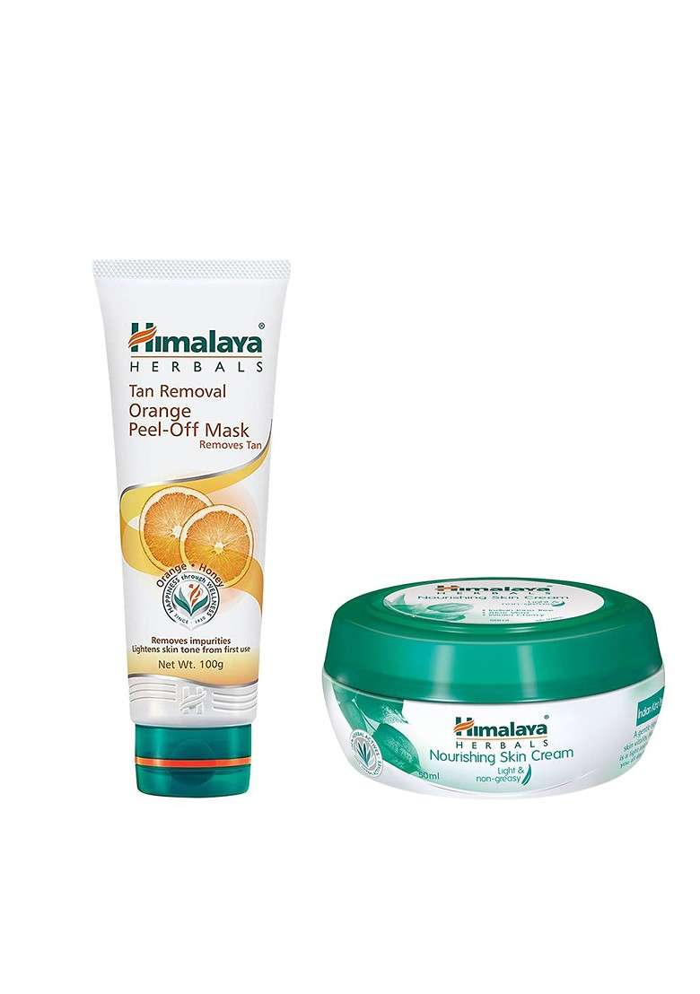 Himalaya Set Of Tan Removal Orange Peel Off Mask Nourishing Skin Cream - Indya