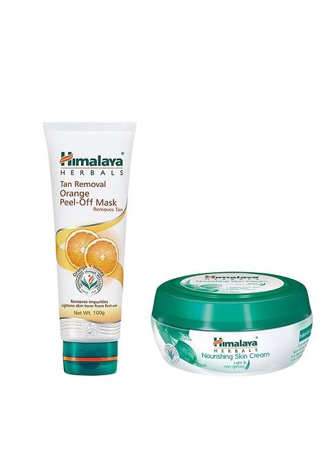 Himalaya Set Of Tan Removal Orange Peel Off Mask Nourishing Skin Cream