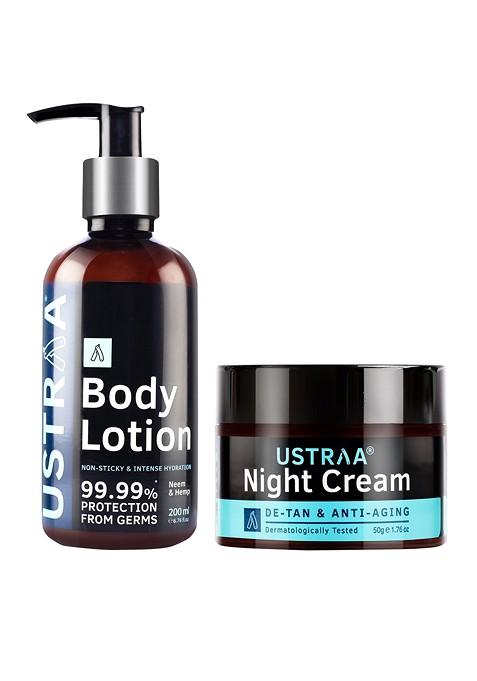 Ustraa Set Of 2 Body Lotion Night Cream