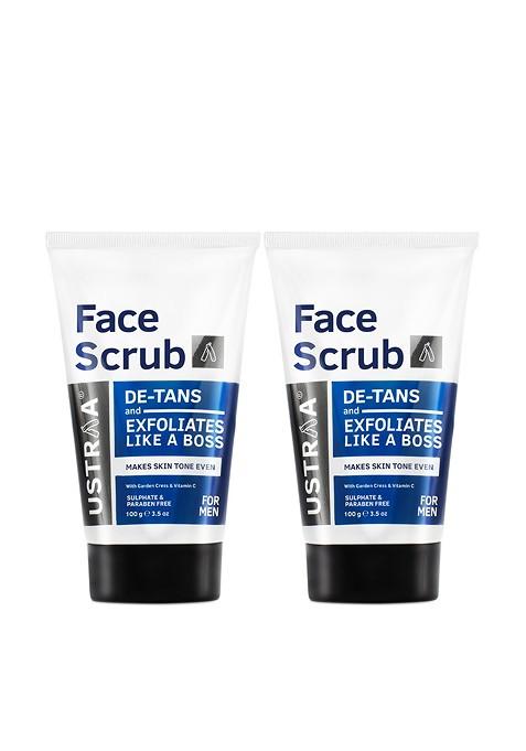 Ustraa Men Set Of 2 De Tan Face Scrubs