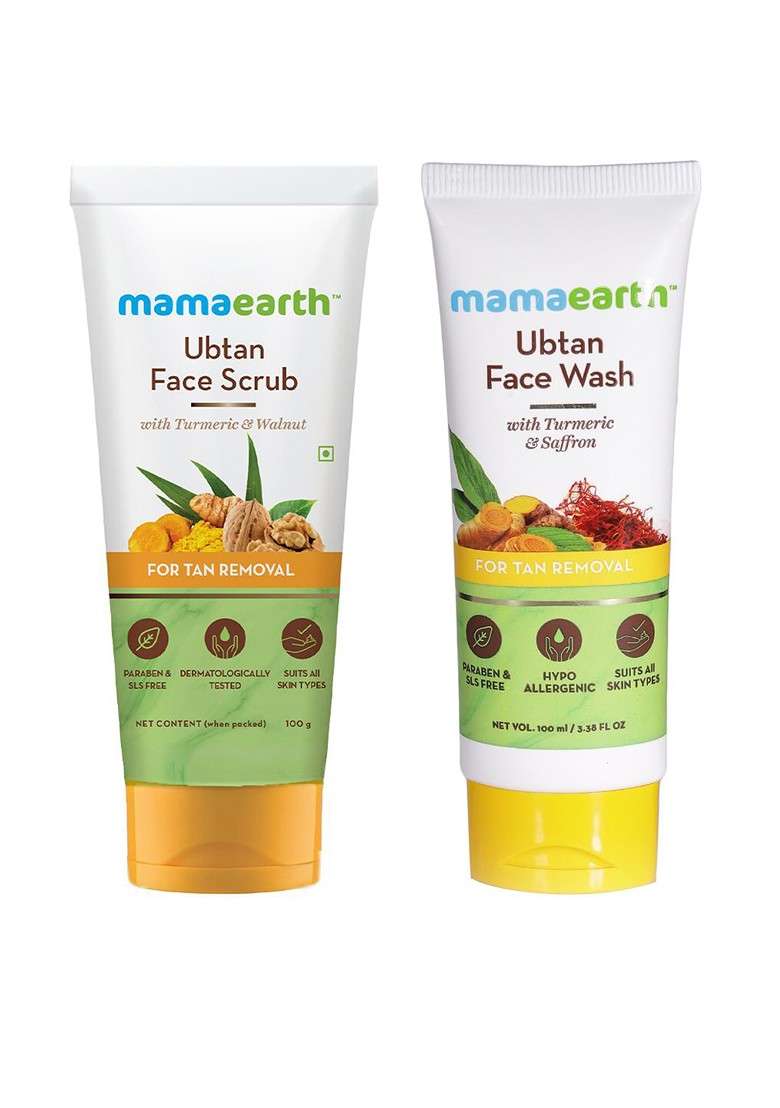 Mamaearth Set Of Face Wash Scrub - Indya