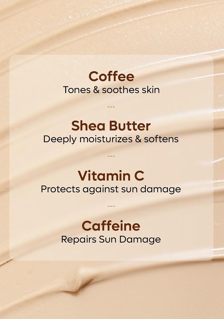 Mcaffeine Coffee Body Lotion With Shea Butter For Non Greasy Moisturization 250Ml