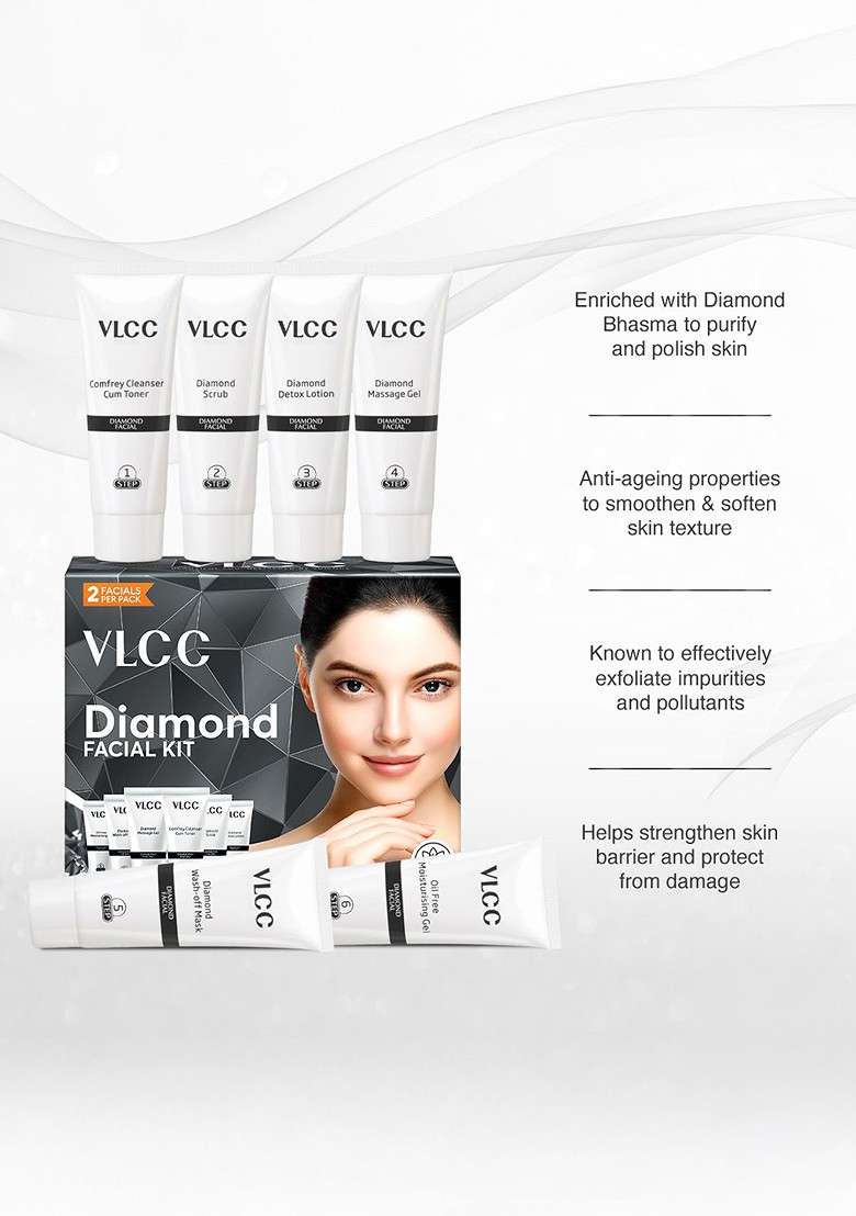 Vlcc Diamond Single Facial Kit 60 G - Indya