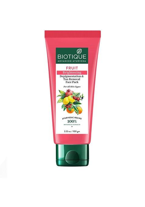 Biotique Fruit Brightening Depigmentation Tan Removal Face Pack 100G