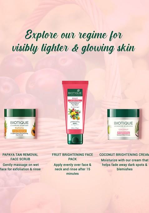 Biotique Fruit Brightening Depigmentation Tan Removal Face Pack 100G