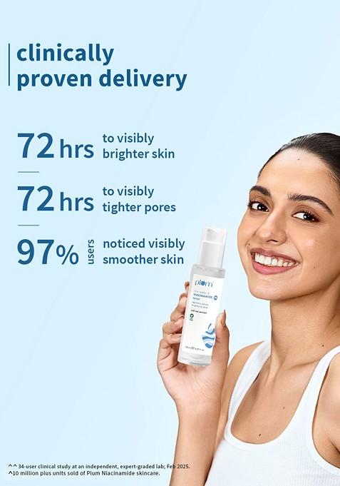 Plum 3 Niacinamide Alcohol Free Toner With Rice Water To Reduce Pores Blemishes 150Ml