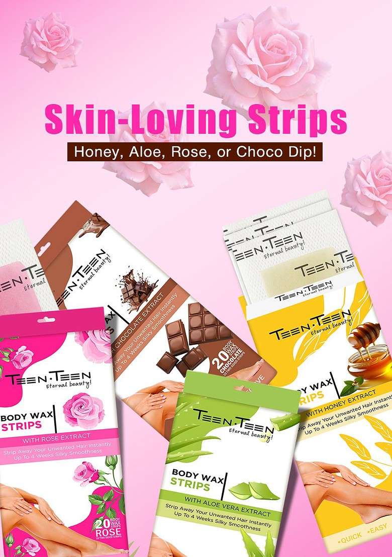 Teen Cosmetics Unwanted Hair Removal Body Wax Strips With Honey Extracts 20 Pcs - Indya